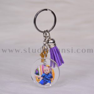 One Side Photo Key Chain