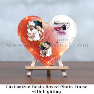 Customized Resin Based Photo Frame with Lighting