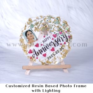 Customized Resin Based Photo Frame with Lighting